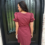 Maude Paula Dress in Wine