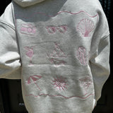 Embroidered Beach Sweatshirt