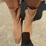 Sam Edelman Harmony Ankle Boots in Truffle Brown Suede
