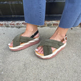 4ccccees Mellow Me Sandals in Moss