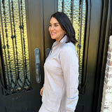 Spanx AirEssentials Brushed Half Zip in Luna Heather