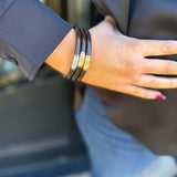 Budha Girl Three Kings All Weather Bangles in Chocolate