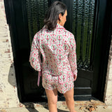 Christmas Satin PJ Set in Pink