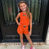 Lulu Mac Youth Solid Tank Top in Orange