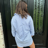 Sandy Stand Neck Top in Sky