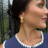 Textured Teardrop Earrings in Gold and Silver