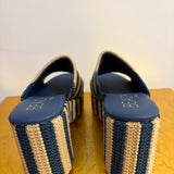 Stripe Heeled Sandal
