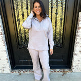 Spanx AirEssentials Brushed Half Zip in Luna Heather