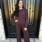Spanx AirEssentials Crewneck in Truffle Brown