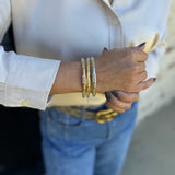 Budha Girl Three Queens All Weather Bangles in Yellow Rose