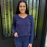 Dear John Vanya Top in Black Iris