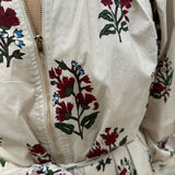 Franny Floral Dress in Ecru