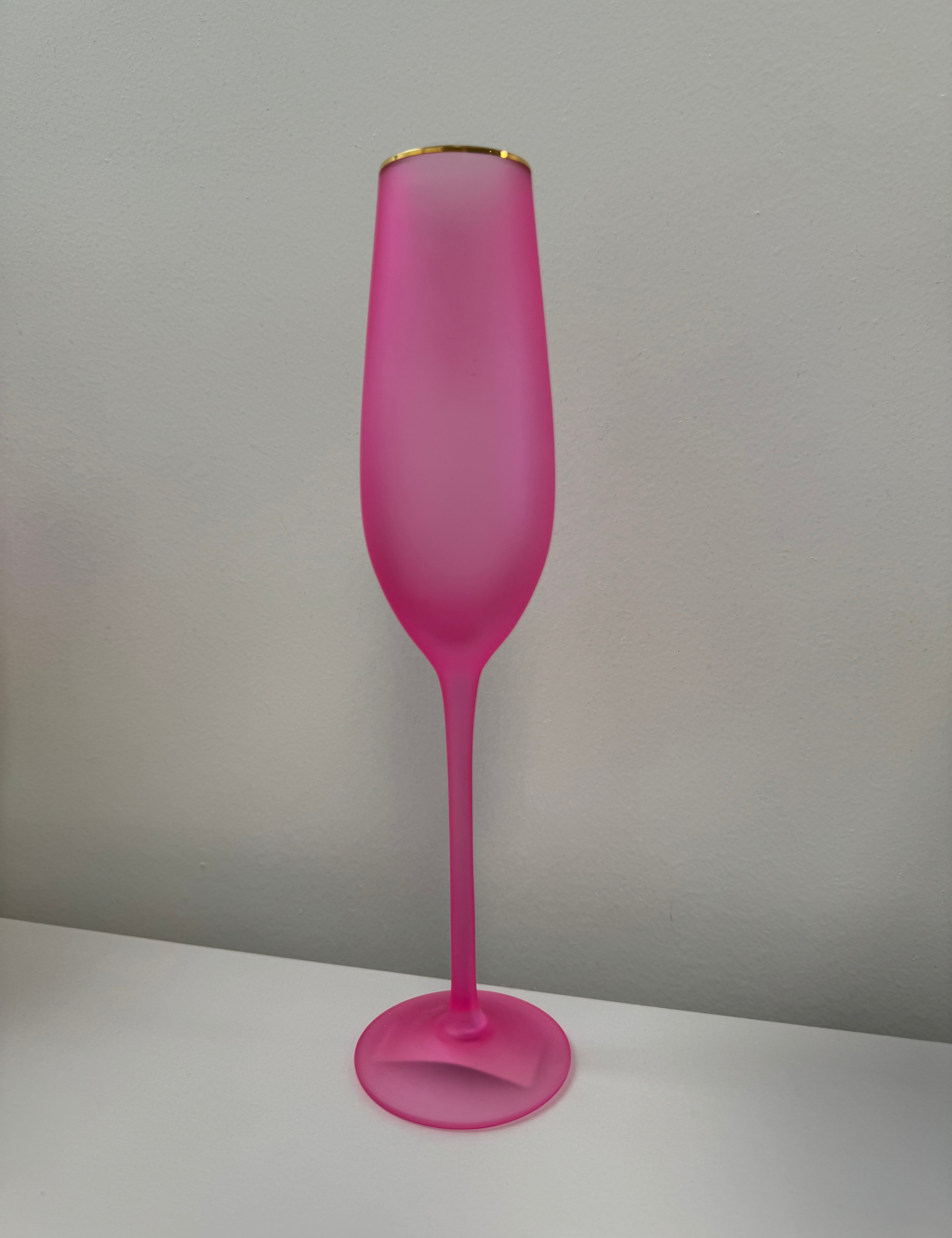 180 Degrees Frosted Flute Champagne Glasses