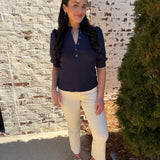 The Audrey Mixed Media Top