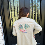 Vilagallo Beige Jacket with Colored Buttons