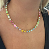 Crystal Gemstone Necklace in Multi