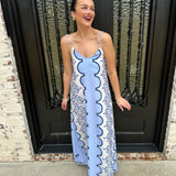 Lavi Patricia Lucite Strap Maxi in Blue