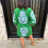 Riley Dress in Kelly Green