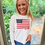 Established in 1776 American Flag Lightweight Sweater