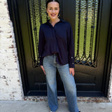 Yeni Button Up Top in Ink