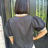 Raley V Neck Top in Black