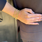 Beaded Stretch Bracelet with Large Beads in Gold