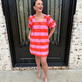 Elizabeth Stripe Dress in Pink