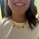 Gold Candy Crush Crystals Necklace