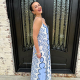 Lavi Patricia Lucite Strap Maxi in Blue