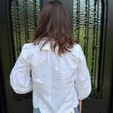 Vilagallo White Scalloped Top