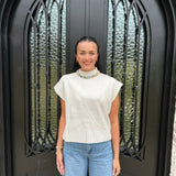 Riggs Ribbed Knit Short Sleeve Sweater