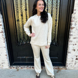 Spanx AirEssentials Brushed Crewneck in Heather Cream
