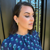 Gold Nailhead Hoop Earrings