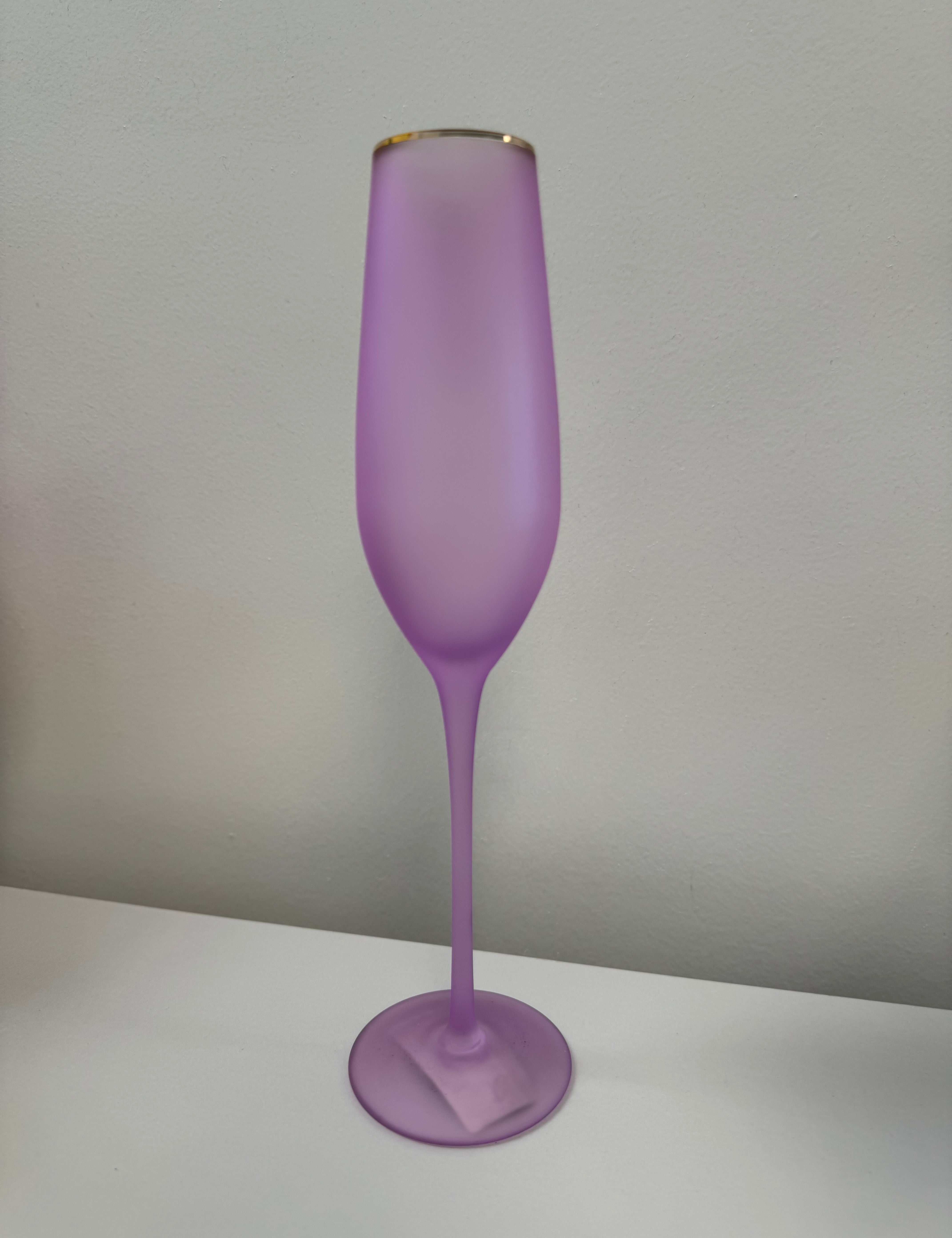 180 Degrees Frosted Flute Champagne Glasses