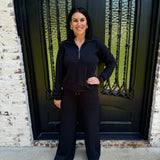 Spanx AirEssentials Half Zip in Black