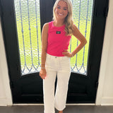 Lulu Mac Solid Tank Top in Hot Pink