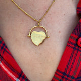 Heart Pendant Necklace You've Got This/ Keep Going in Gold