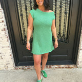 Hubbard One Shoulder Sweater Dress in Green