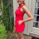 Lulu Mac Terry Cloth Short in Red