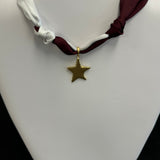 Scarf Necklace with Star Charm