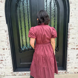 Maude Clara Dress in Wine