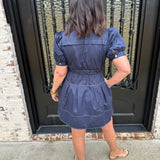 Cleo Dress in Navy