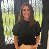 Kate Black Puff Sleeve Top