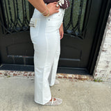 Maeve Mid Rise Straight Jean in White