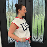 USA Sweater in White