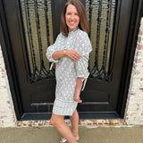 Lainey Sunshower Dress in Flora White