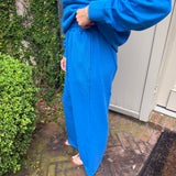 Lulu Mac Terry Cloth Pant in Bright Blue