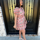 Peony Glow Dress in Pink