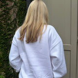 Lulu Mac White Multi Stitch Sweatshirt