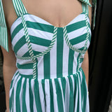 Striped to Perfection Midi Dress in Green
